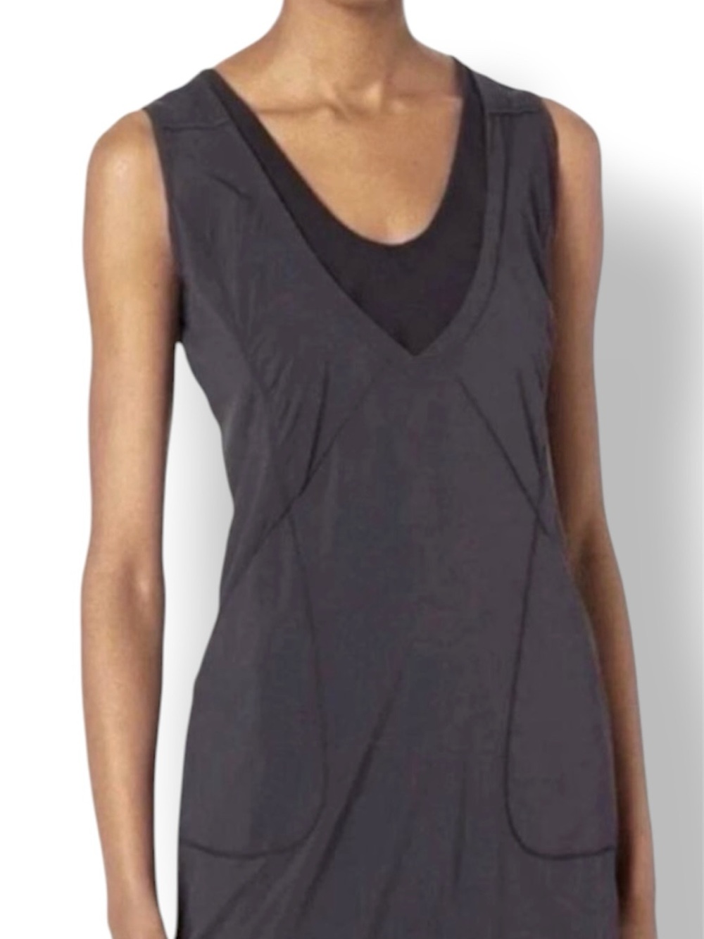 Indyeva/Indygena Liike III Outdoor Grey Slate Dress with String Hem and Pockets